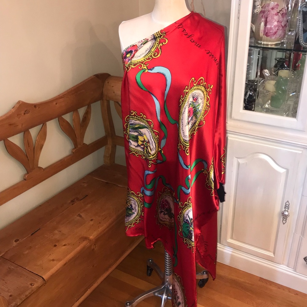 SALE!!! Silk Off Shoulder Dress Voom
